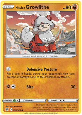 Hisuian Growlithe 070/189 Astral Radiance