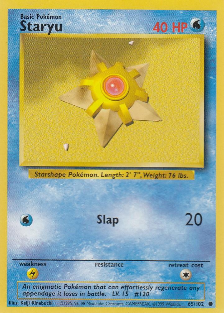 Staryu 65/102 Base Set Unlimited Common