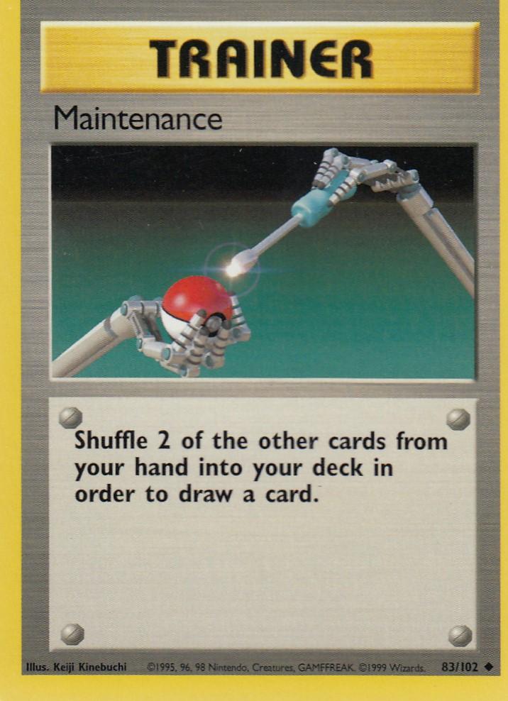 Maintenance 83/102 Base Set Unlimited Uncommon