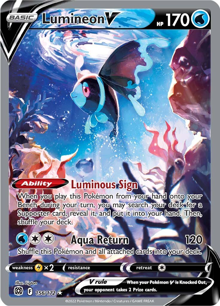 Lumineon V (Alternate Full Art) 156/172 brilliant-stars-156