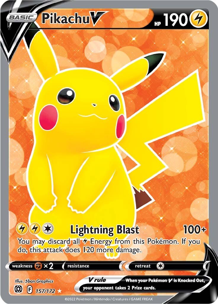 Pikachu V (Full Art) 157/172 brilliant-stars-157
