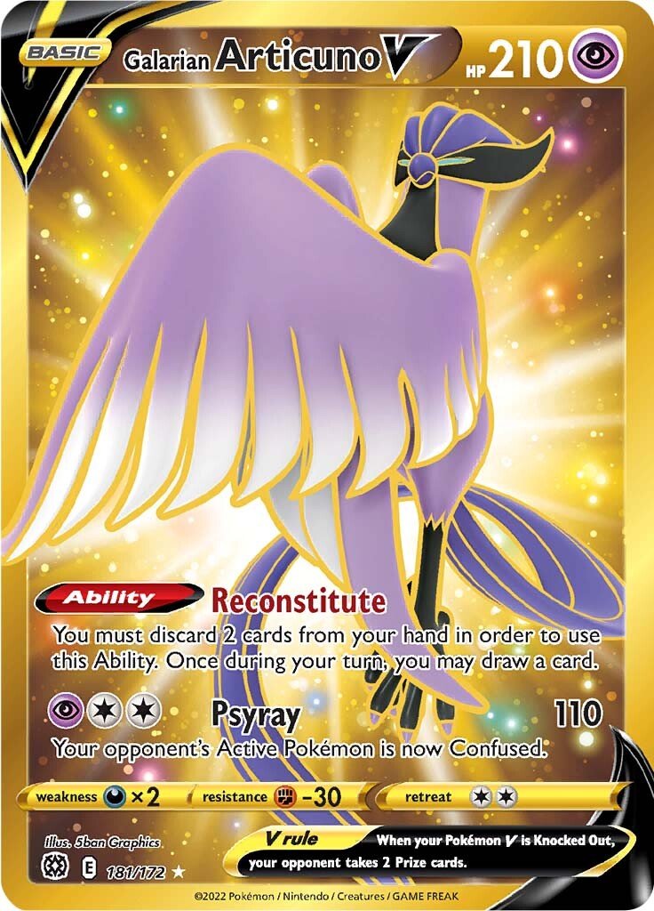 Galarian Articuno V (Secret) 181/172 brilliant-stars-181