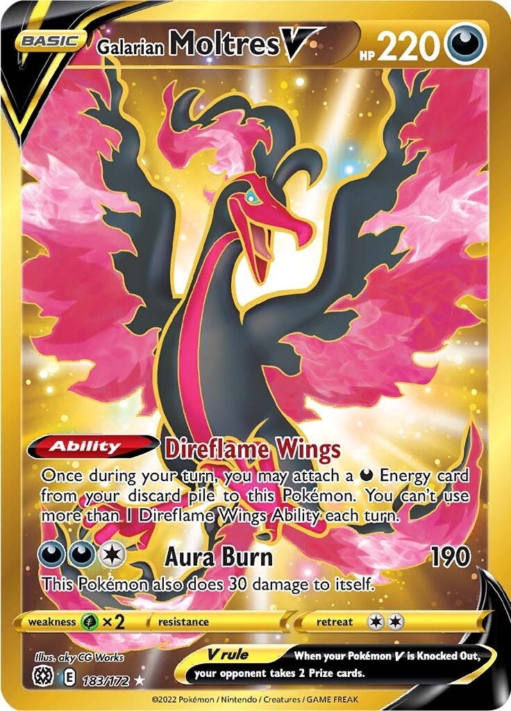 Galarian Moltres V (Secret) 183/172 brilliant-stars-183