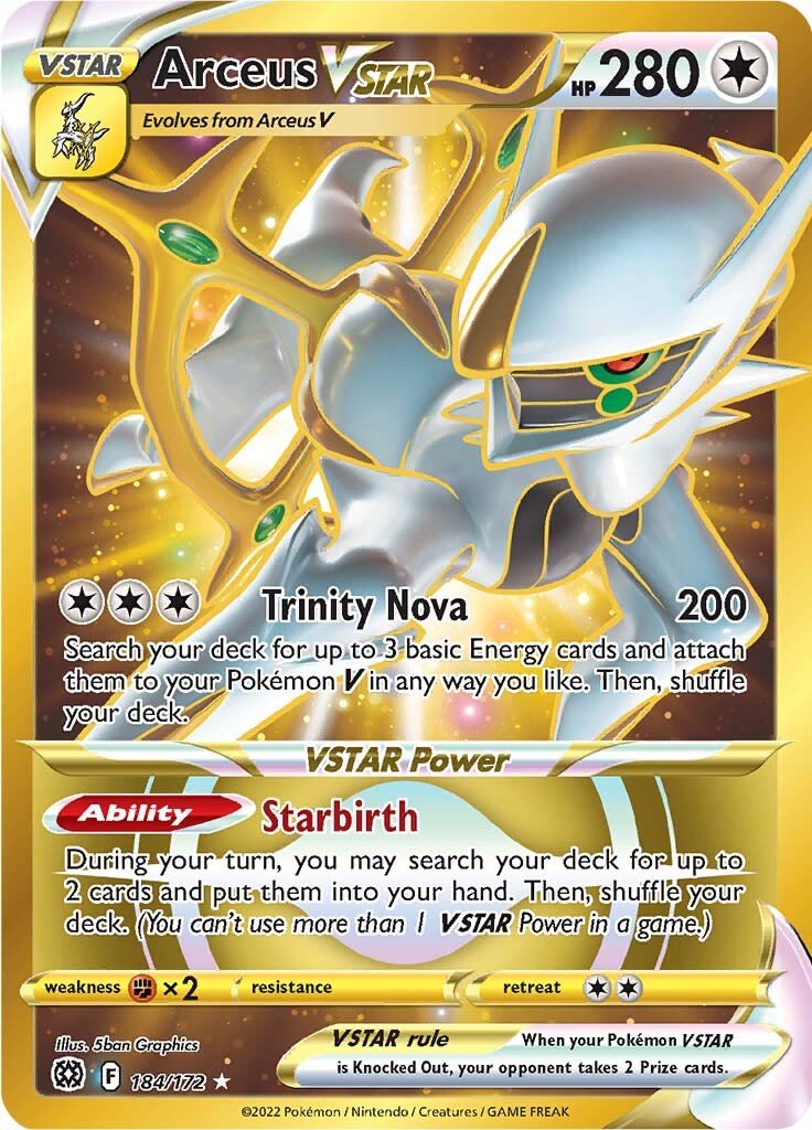 Arceus VSTAR (Secret) (184) 184/172 brilliant-stars-184