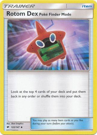 Rotom Dex Poke Finder Mode 122 /147 burning-shadows-122
