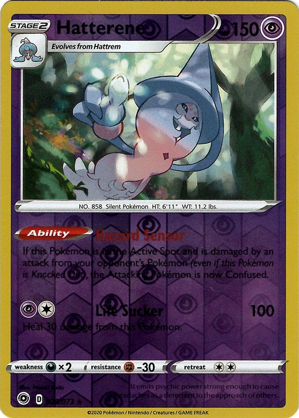 Hatterene 20 / 73 Reverse Holo champions-path-rh-12