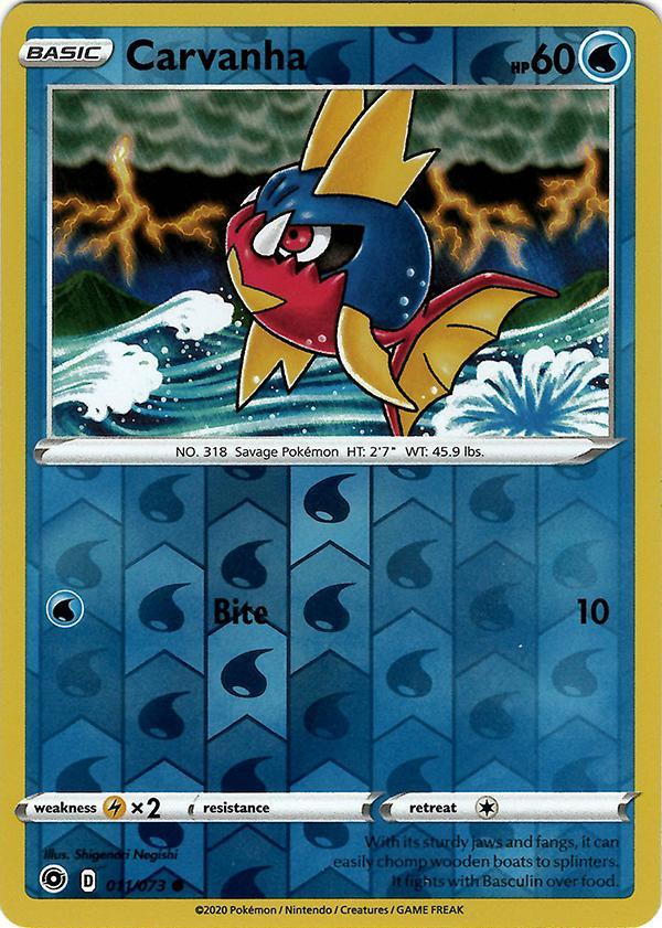 Carvanha 11 / 73 Reverse Holo champions-path-rh-8