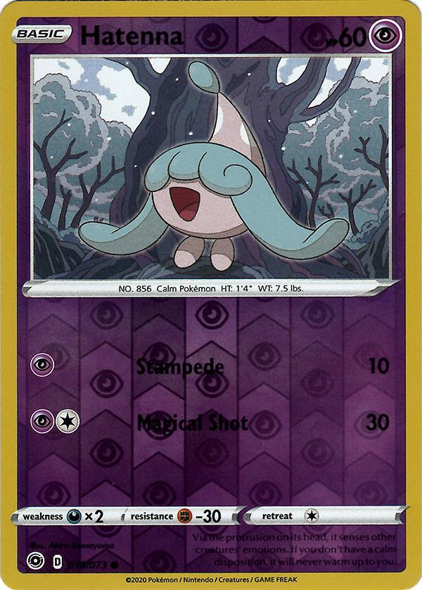 Hatenna 18 / 73 Reverse Holo champions-path-rh-10