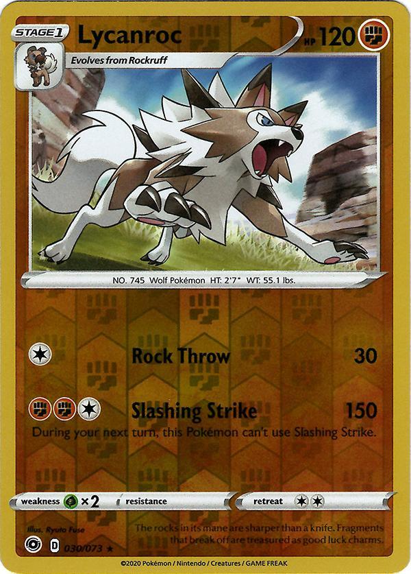 Lycanroc 30 / 73 Reverse Holo champions-path-rh-18