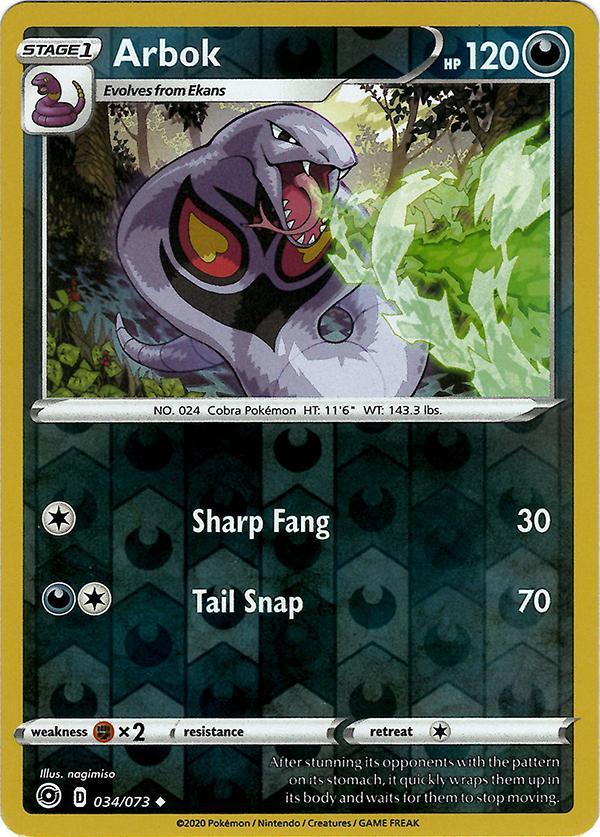 Arbok 34 / 73 Reverse Holo champions-path-rh-21