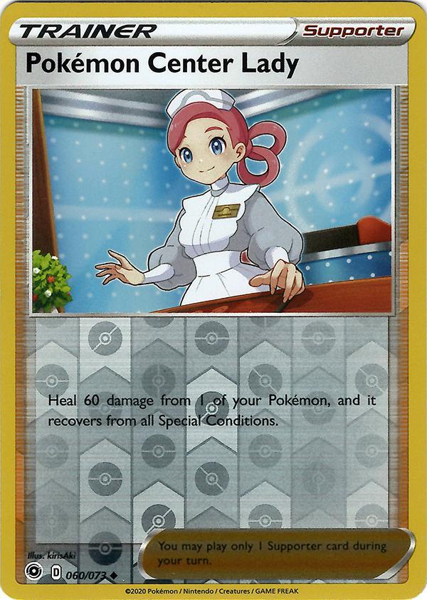 Pokemon Center Lady 60 / 73 Reverse Holo champions-path-rh-47