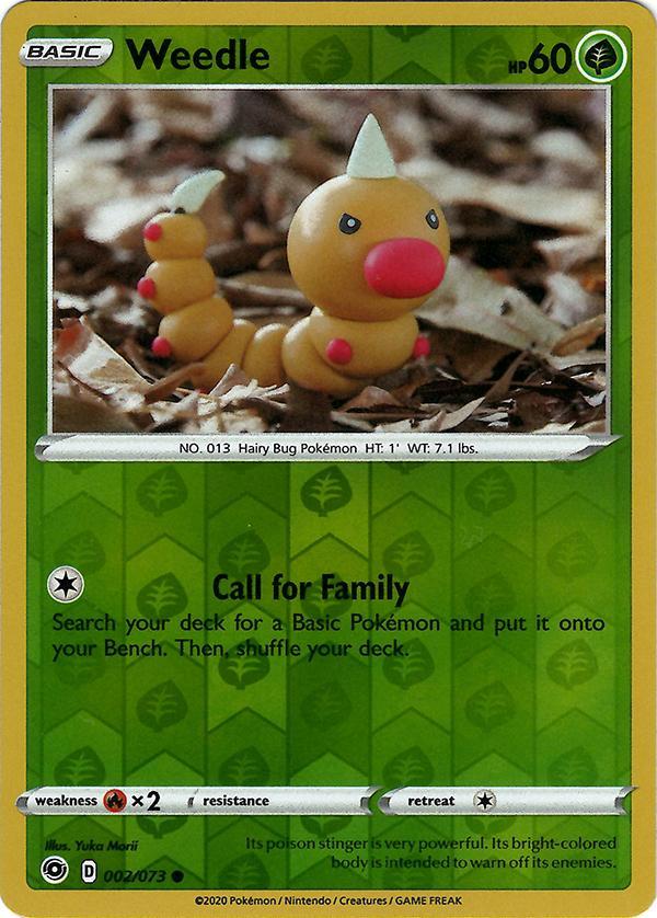 Weedle 2 / 73 Reverse Holo champions-path-rh-1