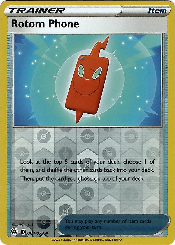 Rotom Phone 64 / 73 Reverse Holo champions-path-rh-51