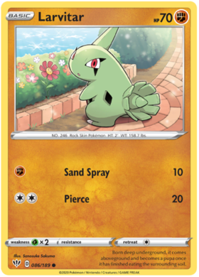 Larvitar 86 /189 darkness-ablaze-86
