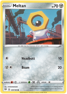 Meltan 129 /189 darkness-ablaze-129
