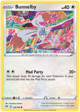 Bunnelby 150 /189 darkness-ablaze-150