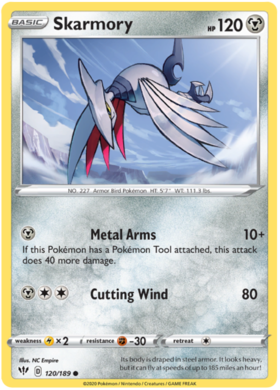 Skarmory 120 /189 darkness-ablaze-120