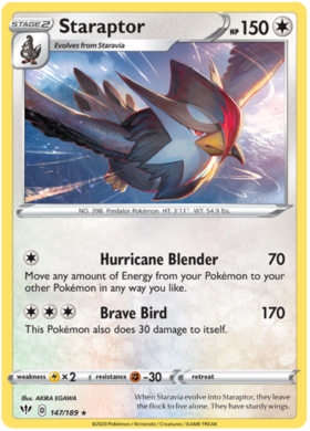 Staraptor 147 /189 darkness-ablaze-147