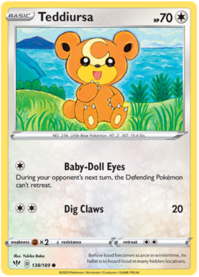 Teddiursa 138 /189 darkness-ablaze-138