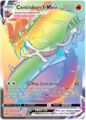 Centiskorch VMAX 191 /189 darkness-ablaze-191