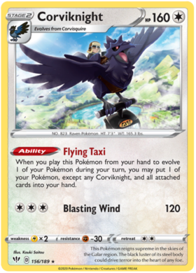 Corviknight 156 /189 darkness-ablaze-156