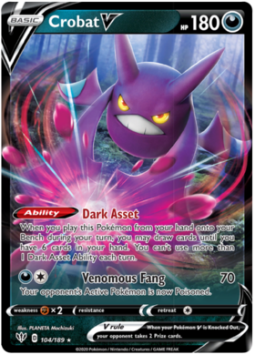 Crobat V 104 /189 darkness-ablaze-104