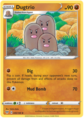 Dugtrio 85 /189 darkness-ablaze-85