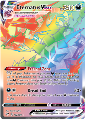 Eternatus VMAX 192 /189 darkness-ablaze-192