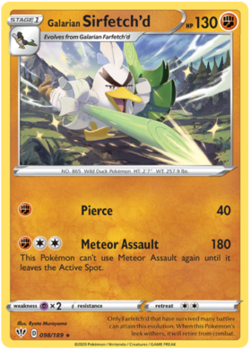 Galarian Sirfetch'd 98 /189 darkness-ablaze-98