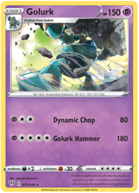 Golurk 77 /189 darkness-ablaze-77