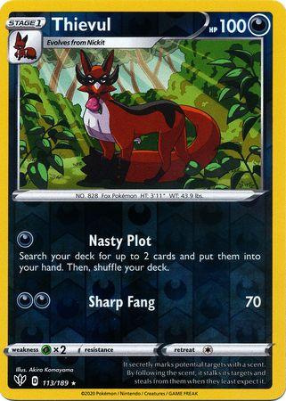 Thievul 113/189 Reverse Holo darkness-ablaze-rh-101