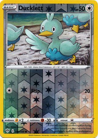Ducklett 148/189 Reverse Holo darkness-ablaze-rh-127
