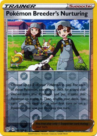 Pokemon Breeder's Nurturing 166/189 Reverse Holo darkness-ablaze-rh-145
