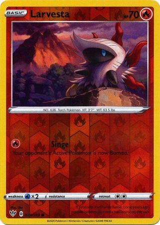Larvesta 029/189 Reverse Holo darkness-ablaze-rh-24
