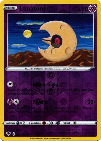 Lunatone 072/189 Reverse Holo darkness-ablaze-rh-63