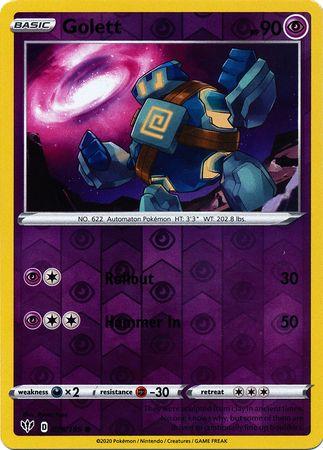 Golett 076/189 Reverse Holo darkness-ablaze-rh-67