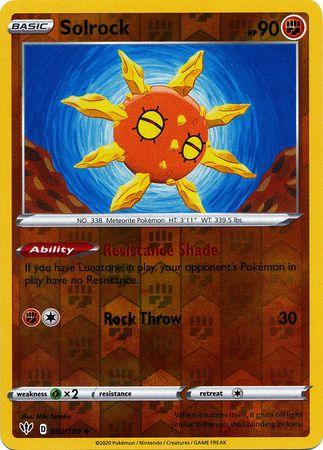 Solrock 092/189 Reverse Holo darkness-ablaze-rh-83