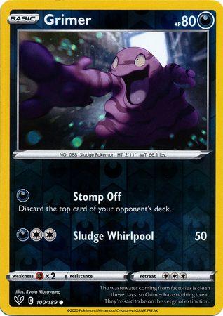 Grimer 100/189 Reverse Holo darkness-ablaze-rh-89