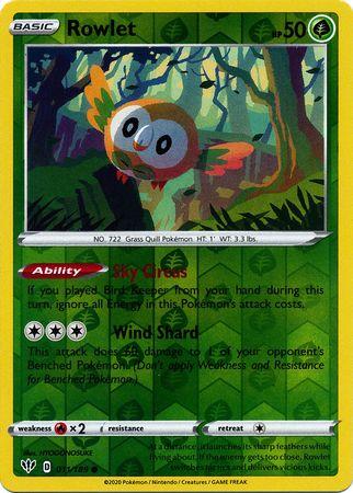 Rowlet 011/189 Reverse Holo darkness-ablaze-rh-9