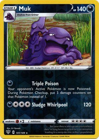 Muk 101/189 Reverse Holo darkness-ablaze-rh-90