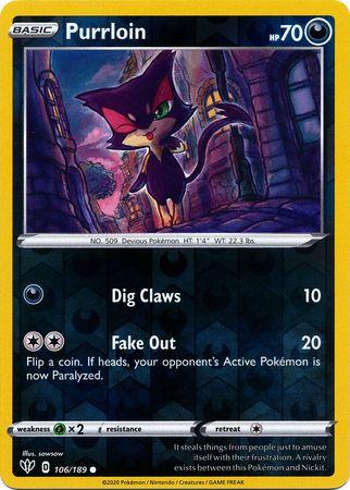 Purrloin 106/189 Reverse Holo darkness-ablaze-rh-94