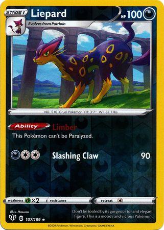 Liepard 107/189 Reverse Holo darkness-ablaze-rh-95
