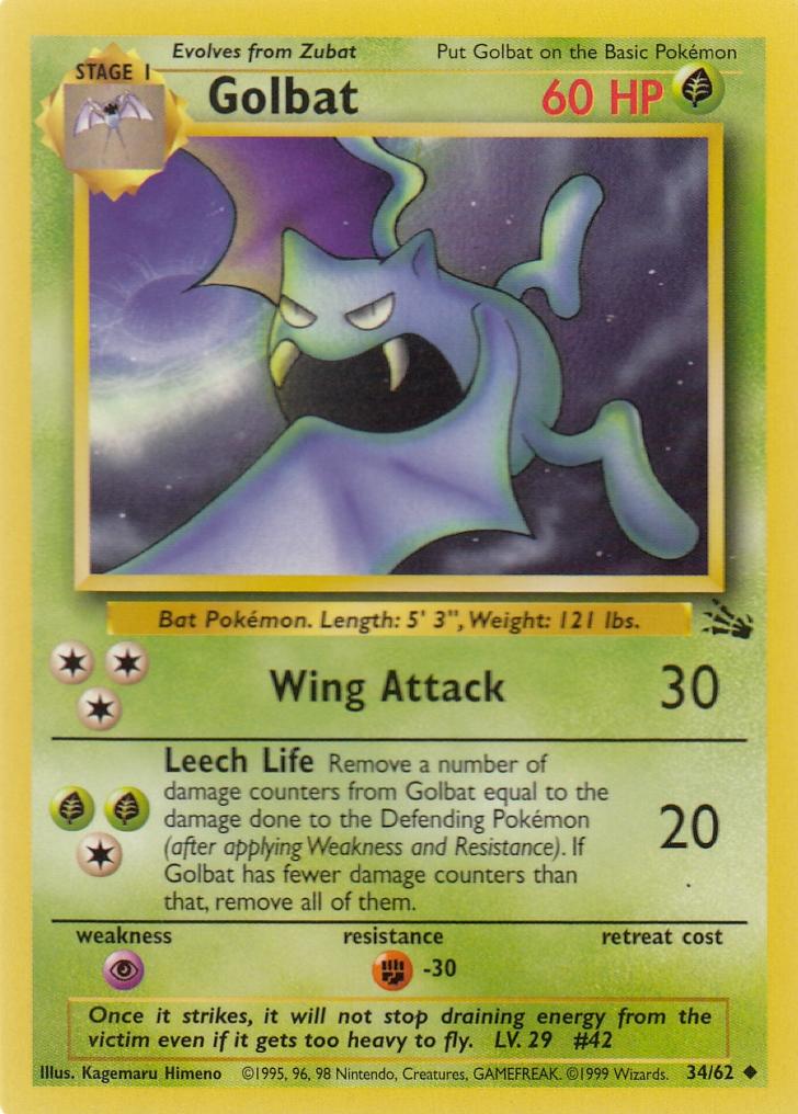 Golbat 34/62 Fossil Set Uncommon