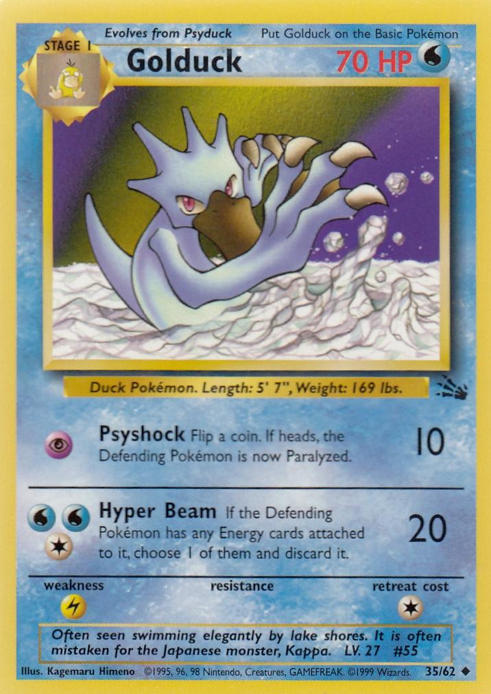 Golduck 35/62 Fossil Set Uncommon