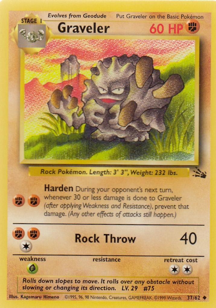 Graveler 37/62 Fossil Set Uncommon