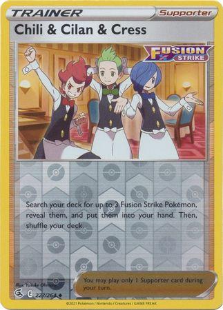 Chili & Cilan & Cress 227/264 Reverse Holo fusion-strike-rh-200