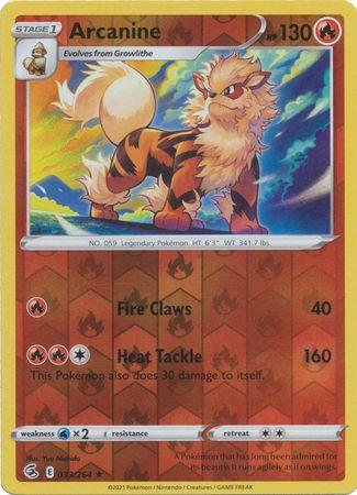 Arcanine 033/264 Reverse Holo fusion-strike-rh-28