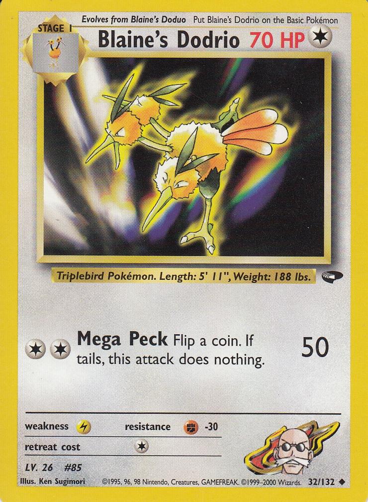 Blaine's Dodrio 32/132 Gym Challenge Set Uncommon
