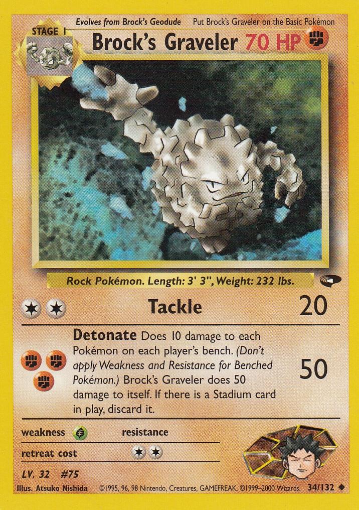 Brock's Graveler 34/132 Gym Challenge Set Uncommon