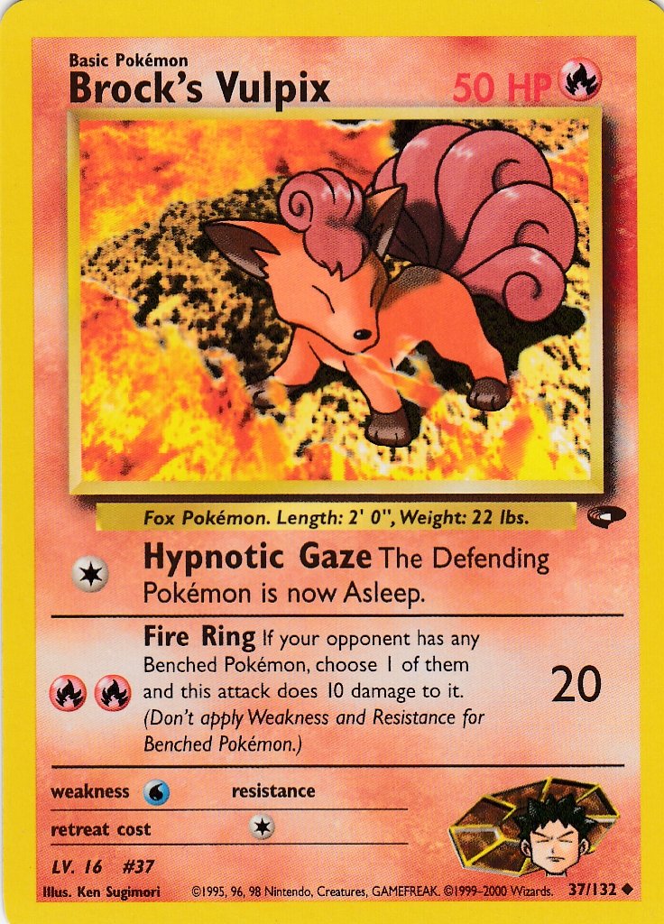 Brock's Vulpix 37/132 Gym Challenge Set Uncommon